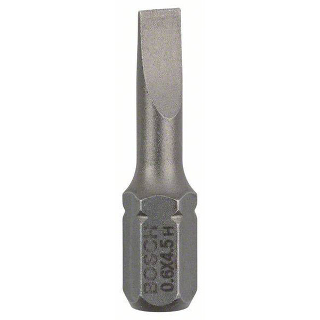 Screwdriver Bit SL0.6x4.5 25mm 1/4" C6.3 Shank Extra-Hard 3pcs