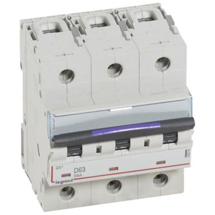 410219Legrandقاطع دائرة Legrand DX3 ثلاثي الأقطاب 63A منحنى D معياري