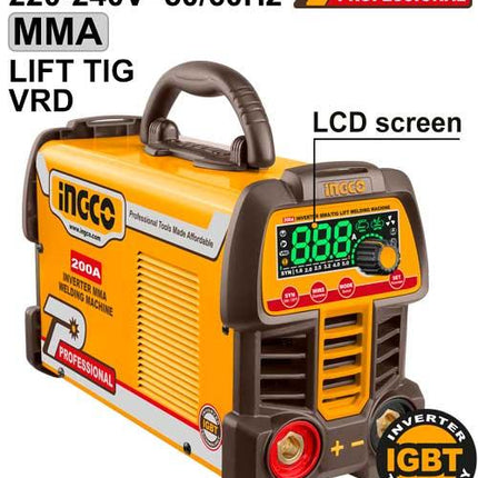 ING-MMA200691INGCOماكينة اللحام INGCO ING-MMA200691 العاكس MMA/TIG برفع 200 أمبير