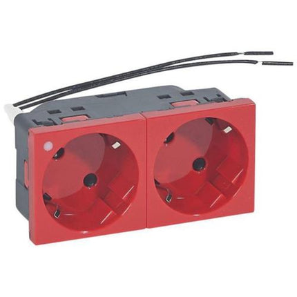 077291Legrandموزاييك ليجراند مقبس متعدد أحمر 2x2P+E 230V