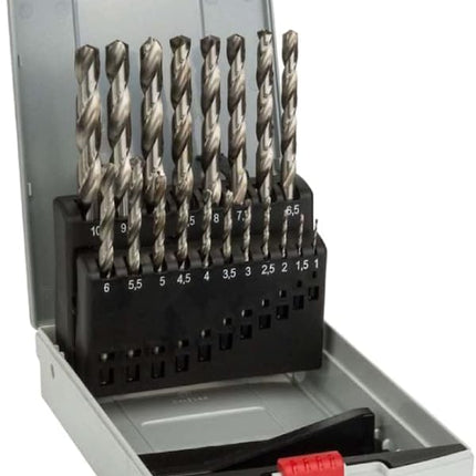 Bosch HSS-G Metal Drill Bit Set 1-10mm 19pcs , 2608587013

