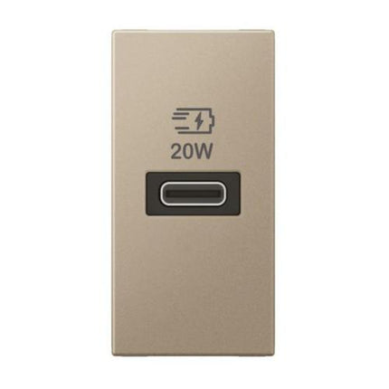 571698Legrandوحدة مقبس Arteor USB من نوع C بتقنية Power Delivery 20W لون شمبانيا