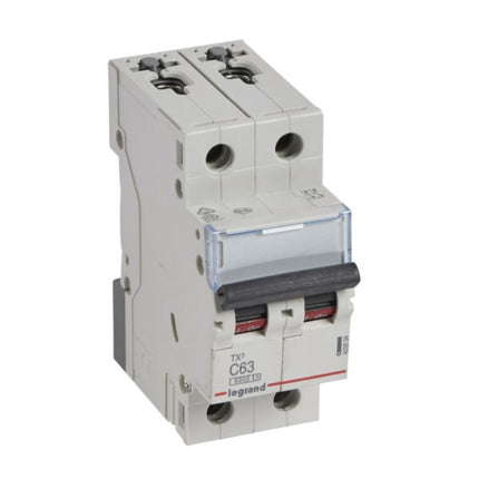 403534Legrandقاطع دارة Legrand MCB TX3 6000A ثنائي القطب 63A منحنى C
