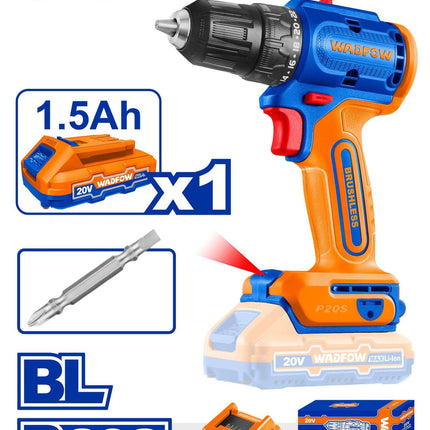 WCDP5521Wadfow مثقاب لاسلكي بدون فرش