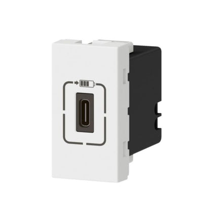 077589Legrandمقبس شحن USB من نوع C مفرد موزايك 5 فولت 1.5 أمبير أبيض