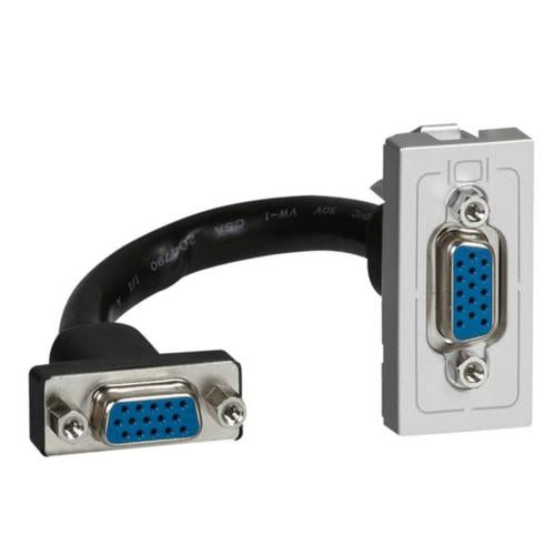 079377Legrandمقبس موزايك HD15 مع سلك مدمج وحدة واحدة ألومنيوم