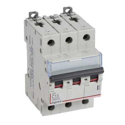 407858Legrandقاطع دائرة Legrand MCB DX3 6000A ثلاثي الأقطاب 13A منحنى C
