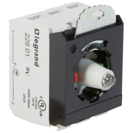 023005Legrandمجموعة فرعية من كتل Osmoz المضاءة NO+NC أخضر 12-24V