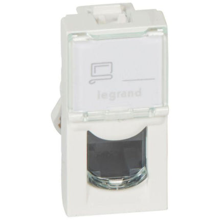 076551Legrandموزاييك - مقبس RJ45 الفئة 5e UTP وحدة واحدة أبيض
