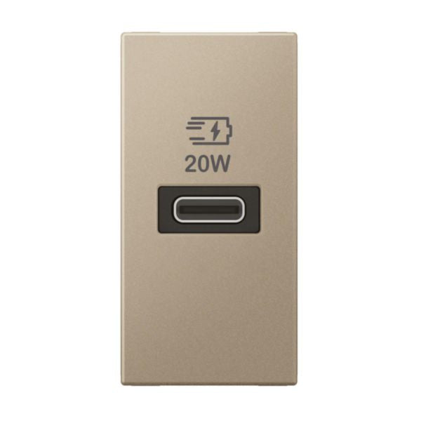 571698Legrandوحدة مقبس Arteor USB من نوع C بتقنية Power Delivery 20W لون شمبانيا