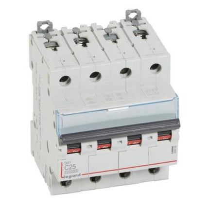409338Legrandقاطع دارة Legrand DX3 رباعي الأقطاب 25A منحنى C