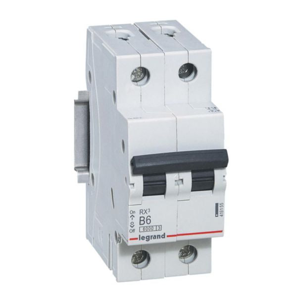 419155Legrandقاطع دائرة Legrand RX3 ثنائي القطب 6A منحنى B