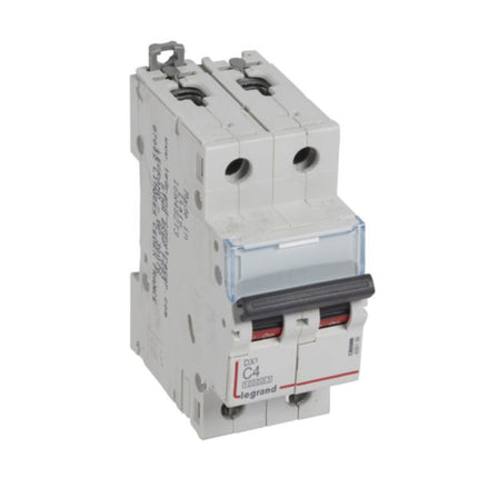 409198Legrandقاطع دائرة ليجراند DX3 ثنائي القطب 4 أمبير منحنى C