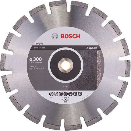 Bosch Tools,2608602624,Diamond Cutting Disc - Standard for Asphalt | 300x20/25,40x2,8x8mm