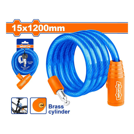 WBK1115Wadfow سلسلة أمان للدراجة 15x1200 مم مغطاة بـ PVC