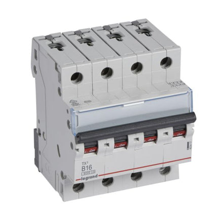 403417Legrandقاطع دائرة Legrand MCB TX3 6000A رباعي الأقطاب 16A منحنى B