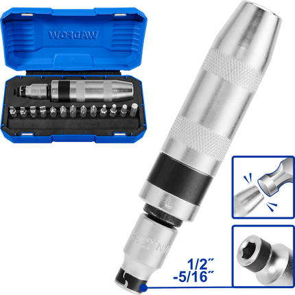 WYM1B13Wadfowمجموعة مفكات تأثير 13 قطعة Cr-V