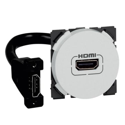 572519Legrandمقبس HDMI Arteor موصول مسبقاً 1 وحدة دائري ألومنيوم ناعم