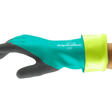 58-735Ansellقفازات AlphaTec 58-735 المقاومة للمواد الكيميائية