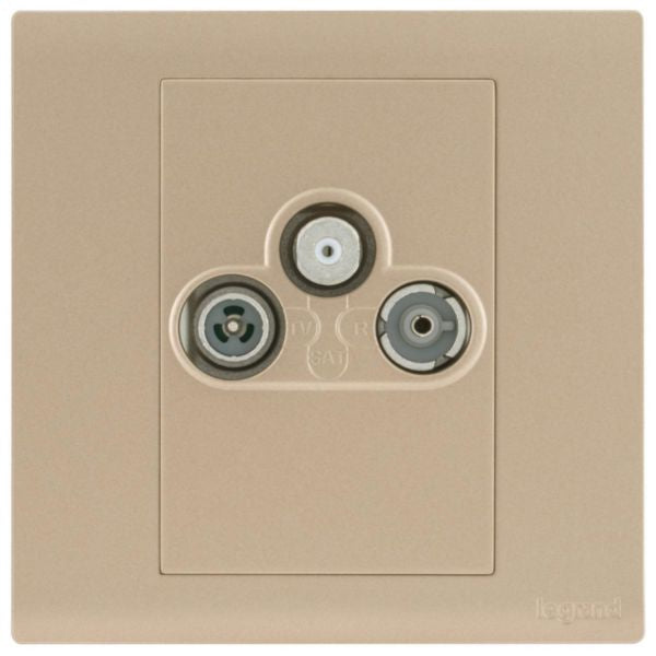 MEC41067RGLegrandمقبس أوبريا تلفاز + راديو + ساتيليت ذهبي وردي