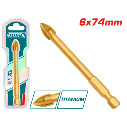 TACG210612Total Toolsريشة سيراميك سداسية 6×74مم من توتال TACG210612