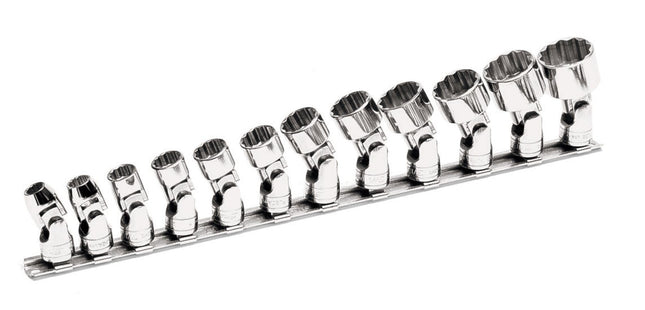 212FUYSnap-Onمجموعة مقابس شاملة 12 قطعة 3/8" درايف 12-نقطة SAE فلوك درايف