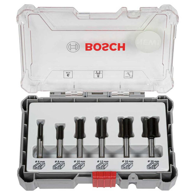 Bosch Tools,2607017466,Router Bit Set Straight | 8mm-6pcs