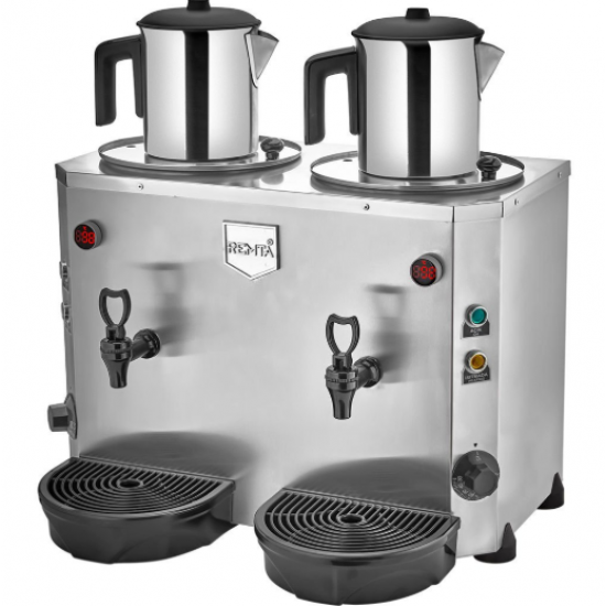 DE15Remtaصانع شاي جامبو DE15 9+9 لتر فولاذ