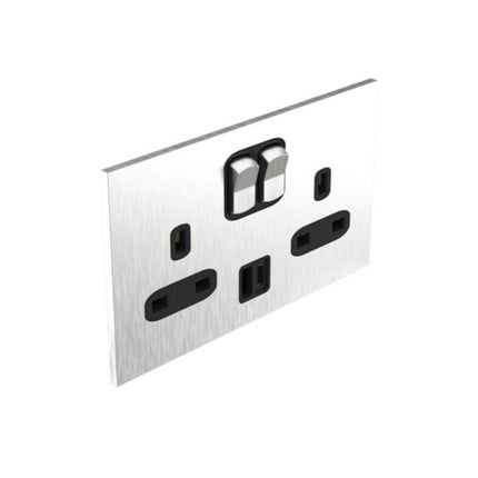 AR-68126Legrandمقبس Art d'Arnould المركب 2 BS 13A مع USB A+C