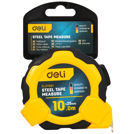 Deli Self-Locking Tape Measure 10m , DL3799Y