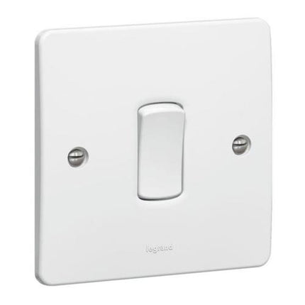 730007Legrandمفتاح ضغط أحادي القطب Synergy بحزام واحد ثنائي الاتجاه 10A 250V أبيض