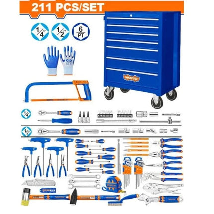 WHS3211Wadfowعدة أدوات وادفو 211 قطعة WHS3211