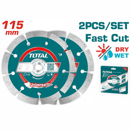 TAC21111532Total Toolsمجموعة أقراص الماس من TOTAL 2 قطع 115 مم (TAC21111532)