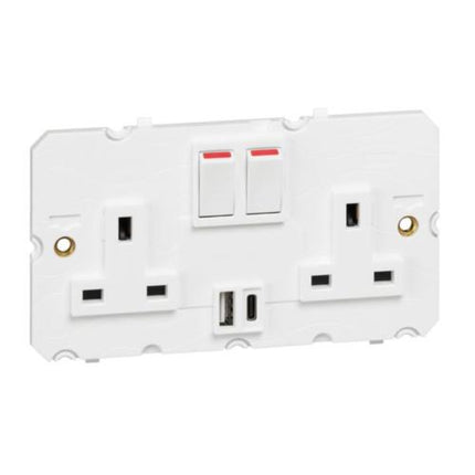 572142Legrandمقبس USB قياسي بريطاني 2G من ليجراند أبيض 572142