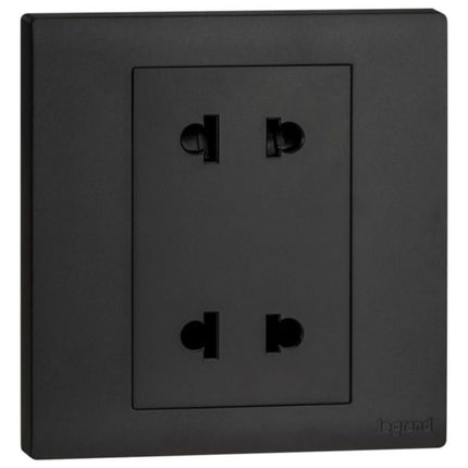 MEC31047BLLegrandمقبس أوبريا أحادي الفتحة 2X2P 16A يورو-أمريكي مات أسود
