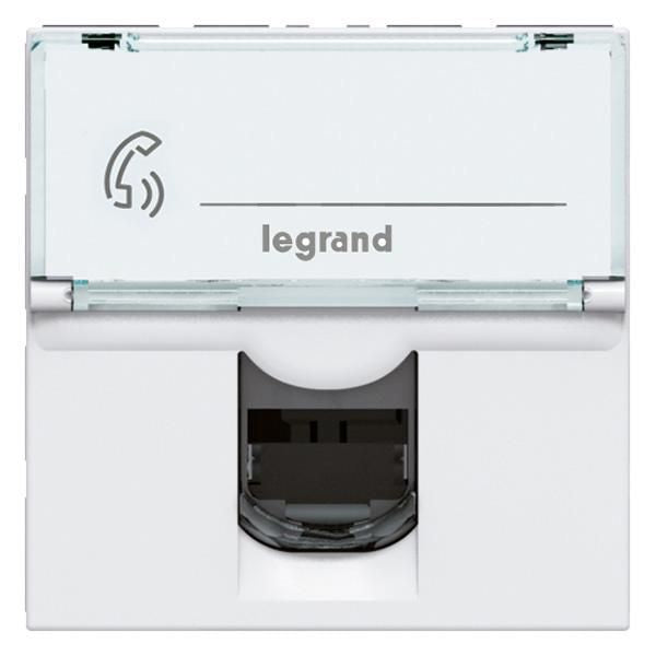 076555Legrandمنفذ Legrand Mosaic RJ45 الفئة 5e FTP بـ 2 وحدات أبيض