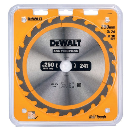 DT1956-QZ /DEWALTDEWALT شفرة منشار دائري 250 مم للبناء
