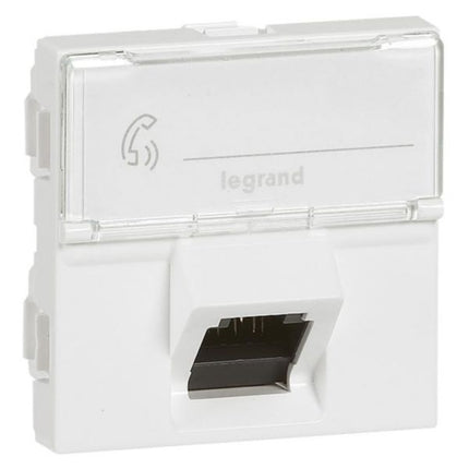 076509Legrandمقبس موزايك RJ45 مائل 45° فئة 6A UTP 2 وحدات أبيض