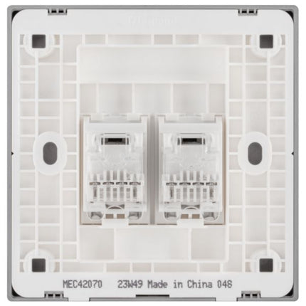 MEC42070BLLegrandمقبس هاتفي مزدوج Obria RJ11 بلون أسود مات