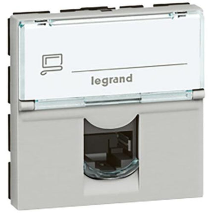 079454Legrandمقبس موزايك RJ45 الفئة 5e UTP وحدتين ألومنيوم