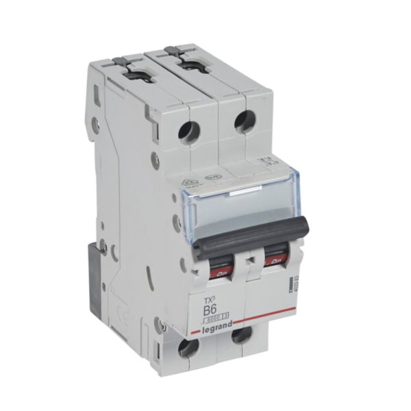 403383Legrandقاطع دائرة Legrand TX3 ثنائي القطب 6A منحنى B