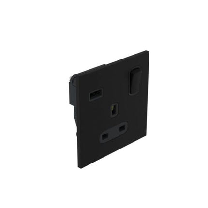 AR-68427Legrandمقبس آرت دارنولد كومبي BS 13A محمي بمنفذ USB 2.4A أسود مات