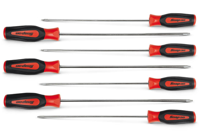 SGDTXL70BRSnap-Onمجموعة 7 قطع مفكات TORX® Instinct® بقبضة ناعمة طويلة حمراء