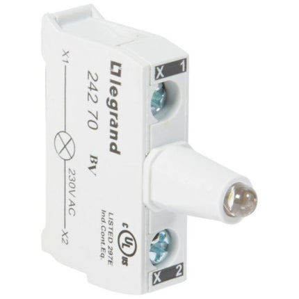 024270Legrandكتلة كهربائية مضاءة Osmoz لمحطة التحكم 230V بيضاء LED