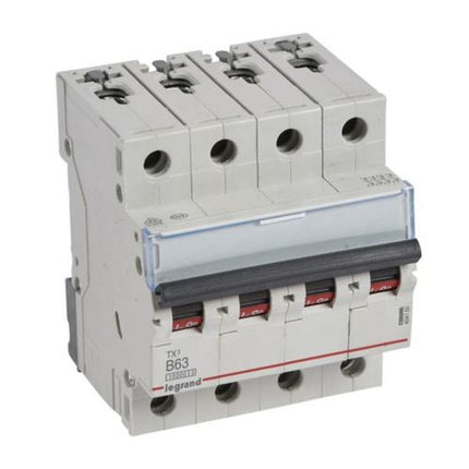 404160Legrandقاطع دائرة Legrand TX3 رباعي الأقطاب 63A منحنى B 10000A