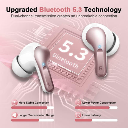 ORDTOP i13 Bluetooth Headphone In-Ear Pink