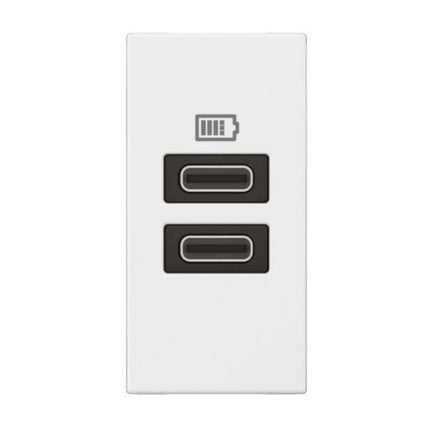 571692Legrandمقبس أرتيور USB بمنفذين C+C 3A 15W أبيض وحدة واحدة