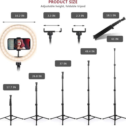 OneAmg LED Ring Light for Mobile 10.2" RGB with Tripod Stand , awx0057