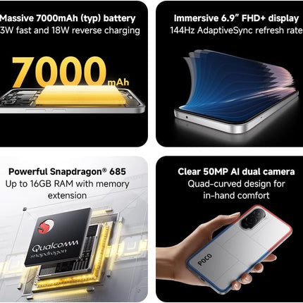 POCO M7 Blue | 8GB RAM 256GB ROM Smartphone