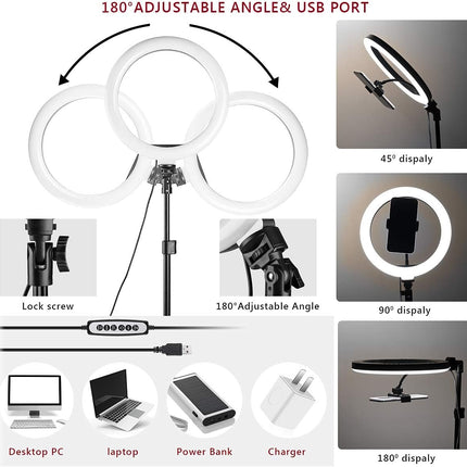 OneAmg LED Ring Light for Mobile 10.2" RGB with Tripod Stand , awx0057